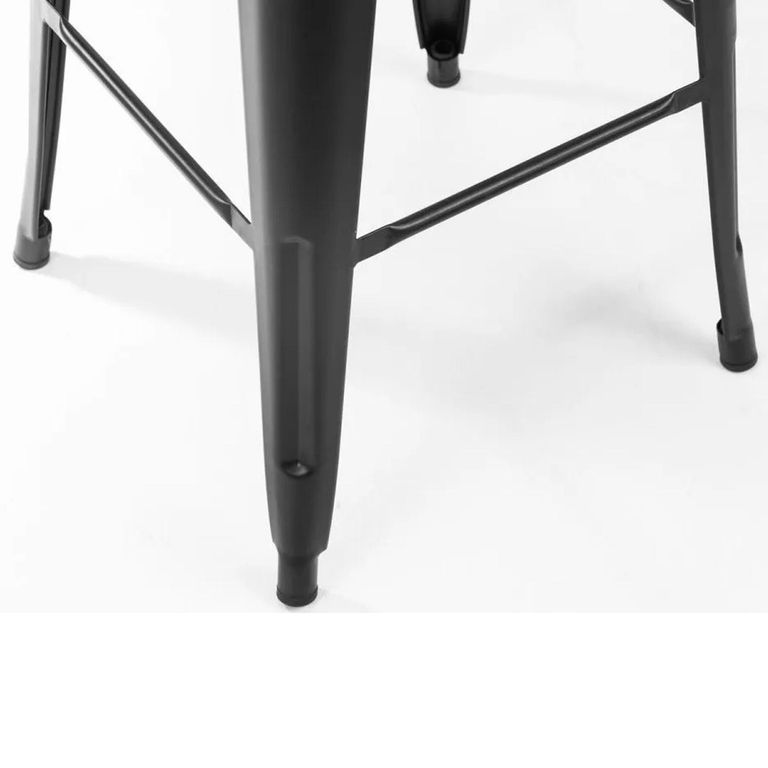 Grafton Barstool with Back - Set of 2 - Elm Wood - Industrial