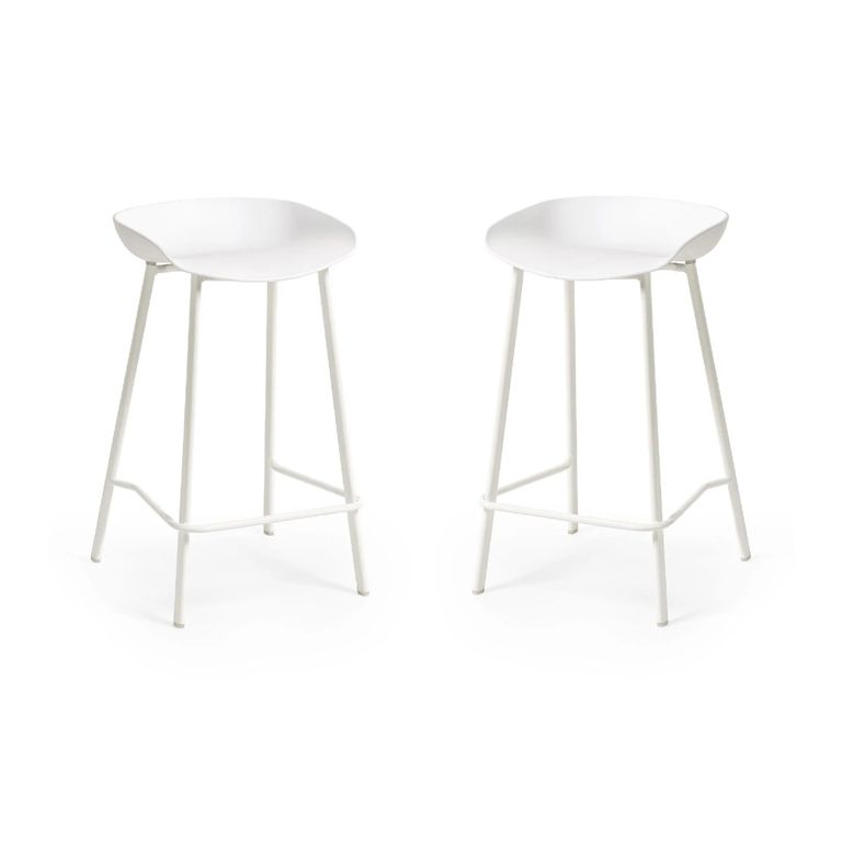 Renzo Barstool - Set of 2 - White