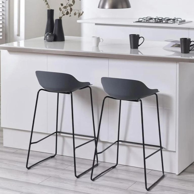 Rocco Barstool - Set of 2 - Dark Grey