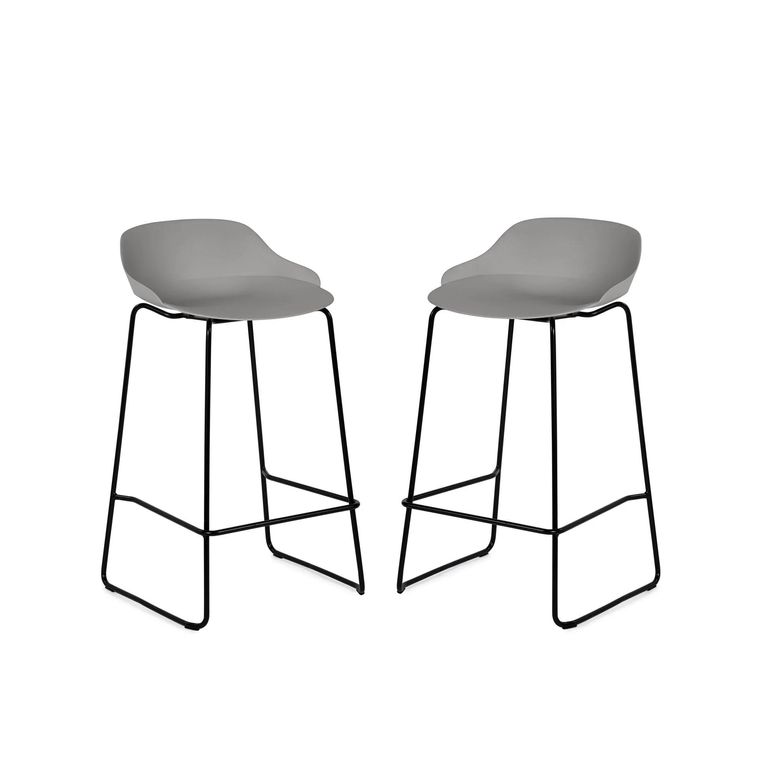 Rocco Barstool - Set of 2 - Light Grey