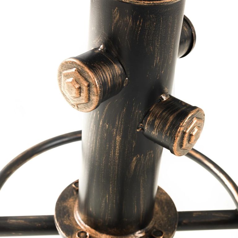 Rockport Round Barstool - Set of 2 - Rustic Elm - Industrial