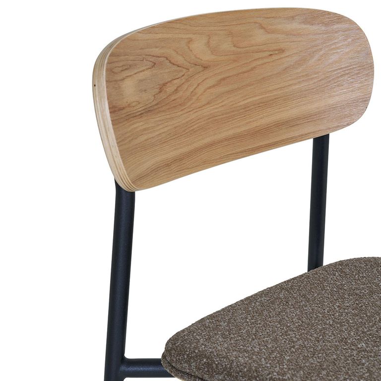 Estepona Barstool - Ash Wood - Set of 2 - with Back