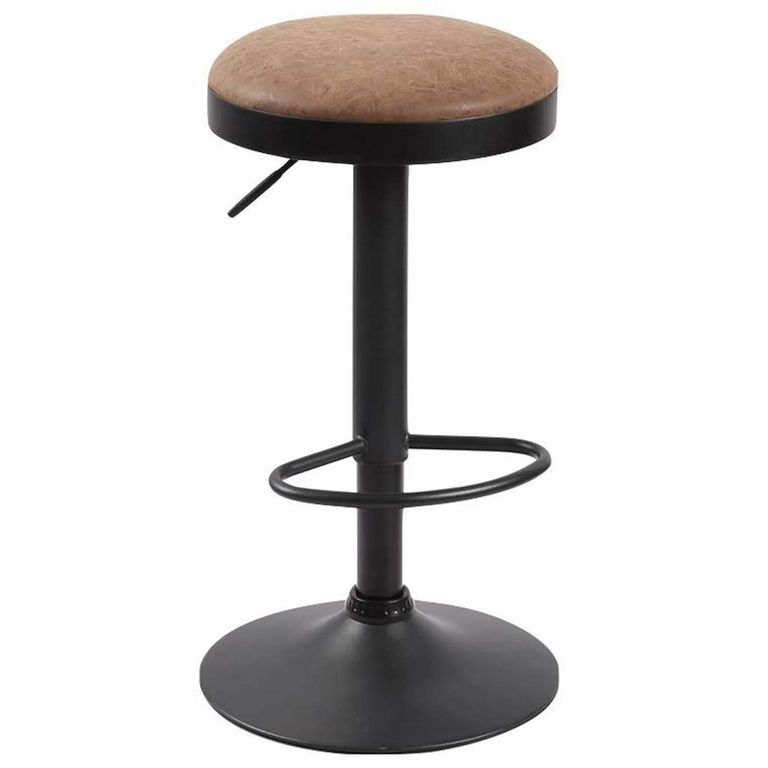 Remi Barstool  Set of 2  Brown Leather