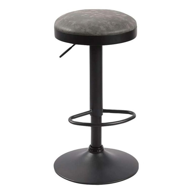 Remi Barstool  Set of 2  Grey Leather