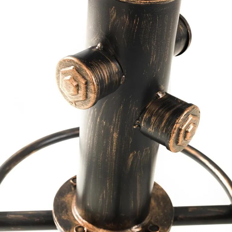 Clearance - Rockport Round Barstool - Set of 2 - Rustic Elm - Industrial - FSS16529