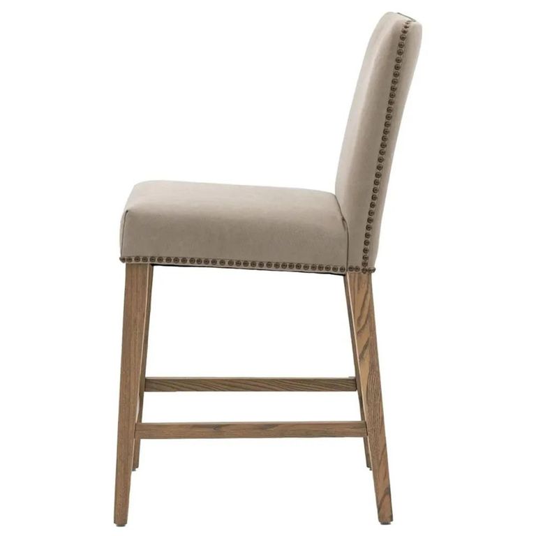 Clearance - Rex Barstools - Set of 2 - Grey Fabric with Back - A250