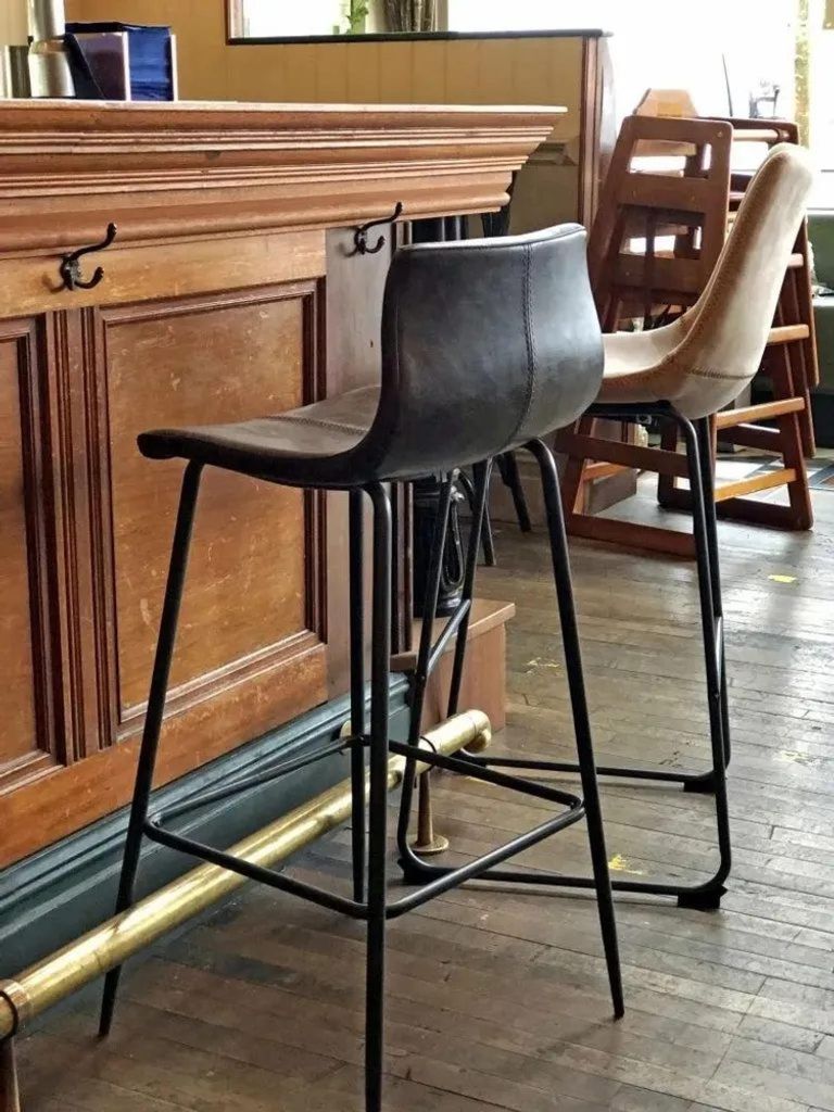 Clearance - Erlangen Barstools - Set of 2 - Vintage Chestnut Leather - FSS14758