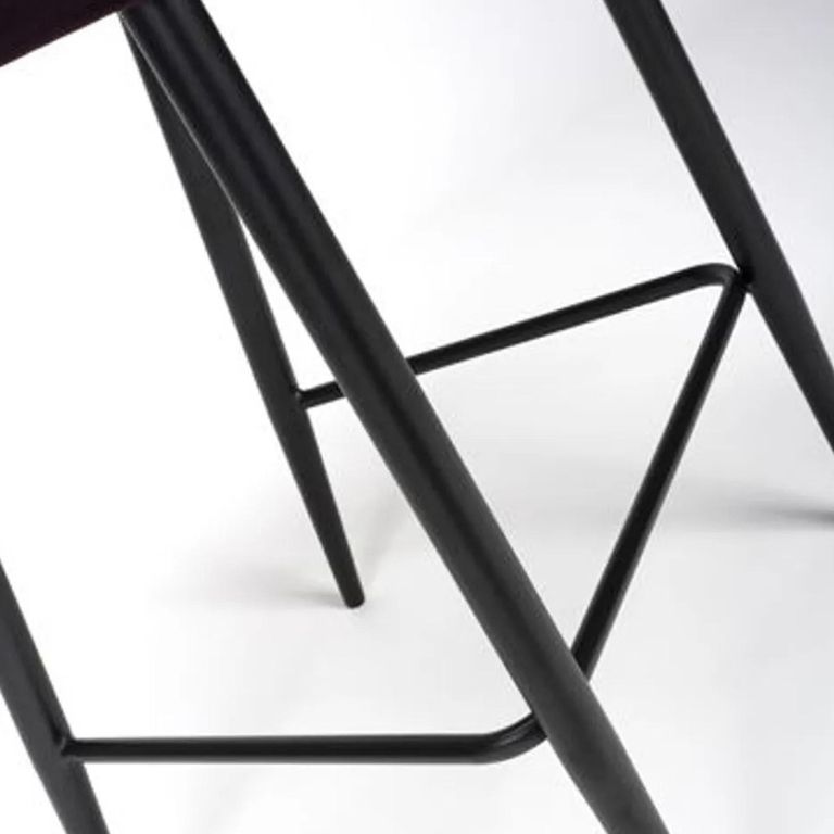 Malmo Barstool with Back - Set of 2 - Purple Fabric