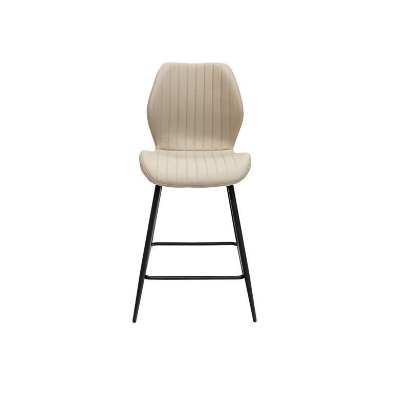 Davis Counter Stools - Set of 2 - Faux Leather - Stone