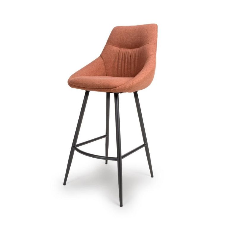 Boden Bar Chair - Set of 2 - Brick Red Fabric