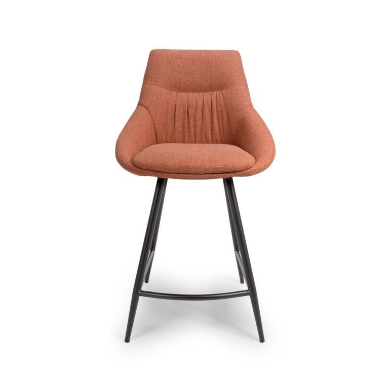Boden Counter Chair - Set of 2 - Brick Red Fabric