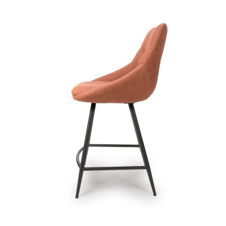 Boden Counter Chair - Set of 2 - Brick Red Fabric