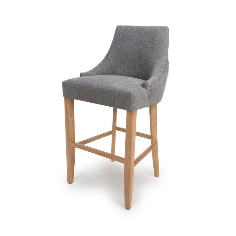 Cole Bar Chair - Set of 2 - Grey Fabric