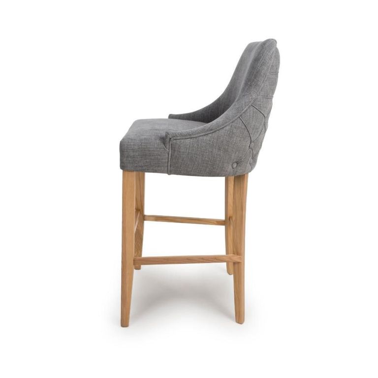 Cole Bar Chair - Set of 2 - Grey Fabric