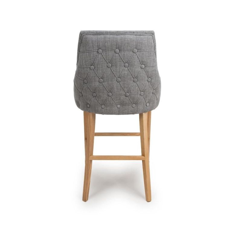 Cole Bar Chair - Set of 2 - Grey Fabric