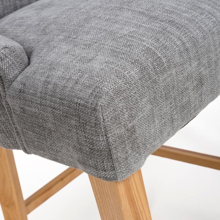 Cole Bar Chair - Set of 2 - Grey Fabric