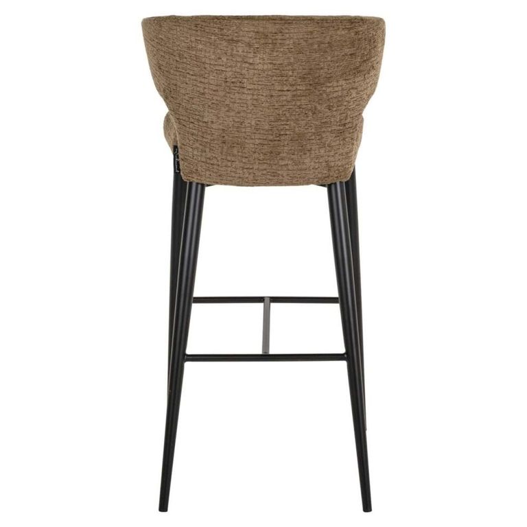 Taylor Barstool - Brandy Fusion and Black - Fabric and Metal