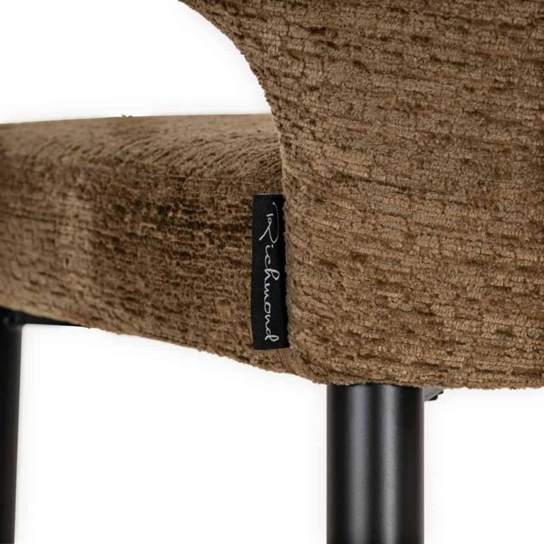 Taylor Barstool - Brandy Fusion and Black - Fabric and Metal
