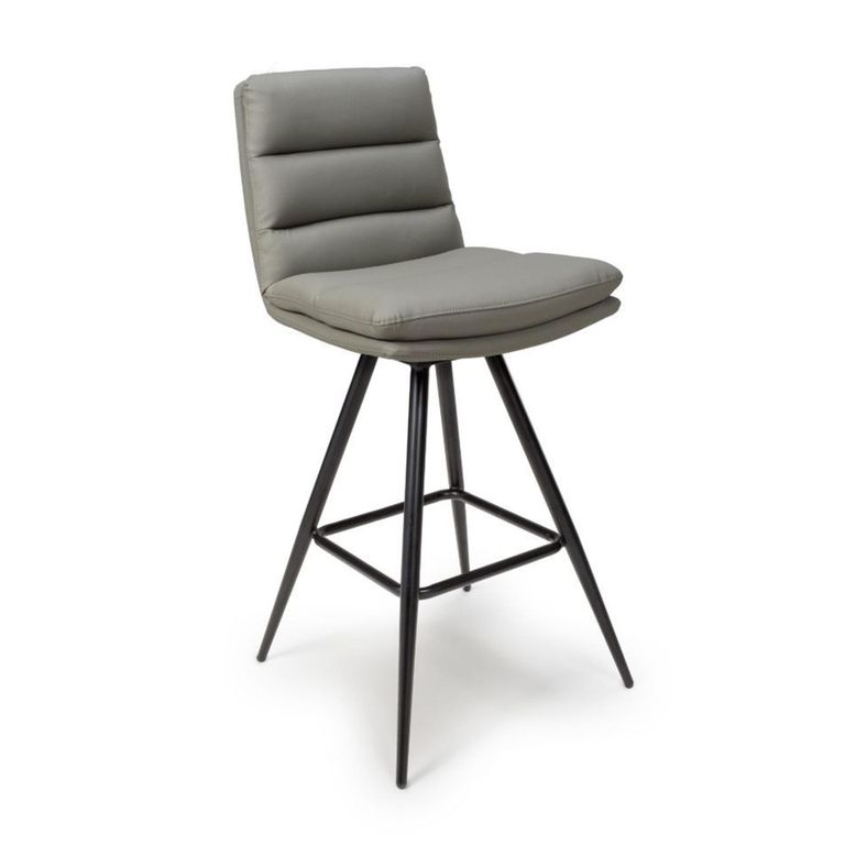 Nobo Swivel Bar Stool - Set of 2 - Truffle - Faux Leather