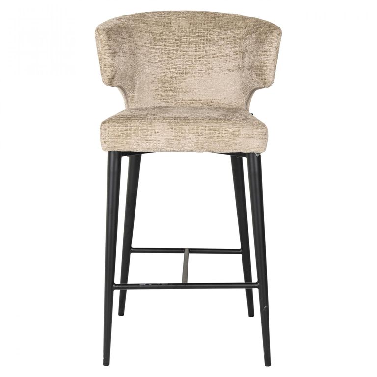 Taylor Beige Counter Stool with Black Legs