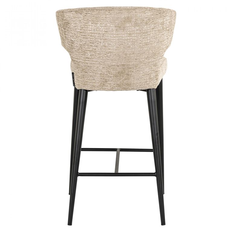 Taylor Beige Counter Stool with Black Legs
