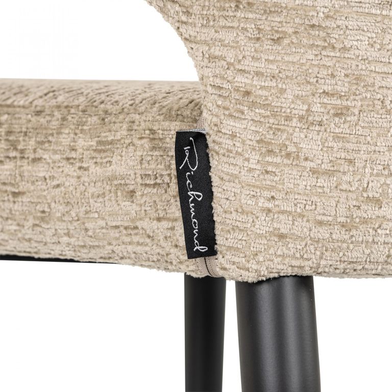 Taylor Beige Counter Stool with Black Legs