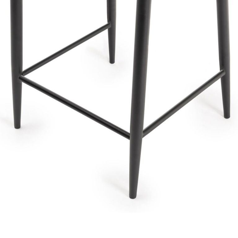 Cezanne Barstools - Set of 2 - Mustard Velvet - Black Legs