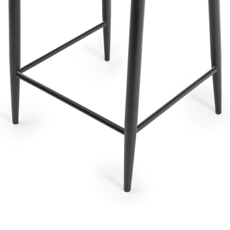 Cezanne Barstools - Set of 2 - Petrol Blue Velvet - Black Legs
