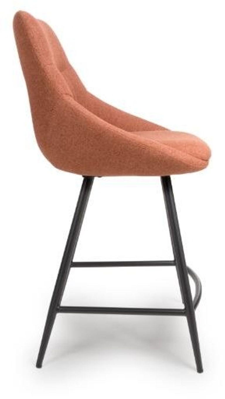 Boden Counter Chair - Set of 2 - Brick Red Fabric