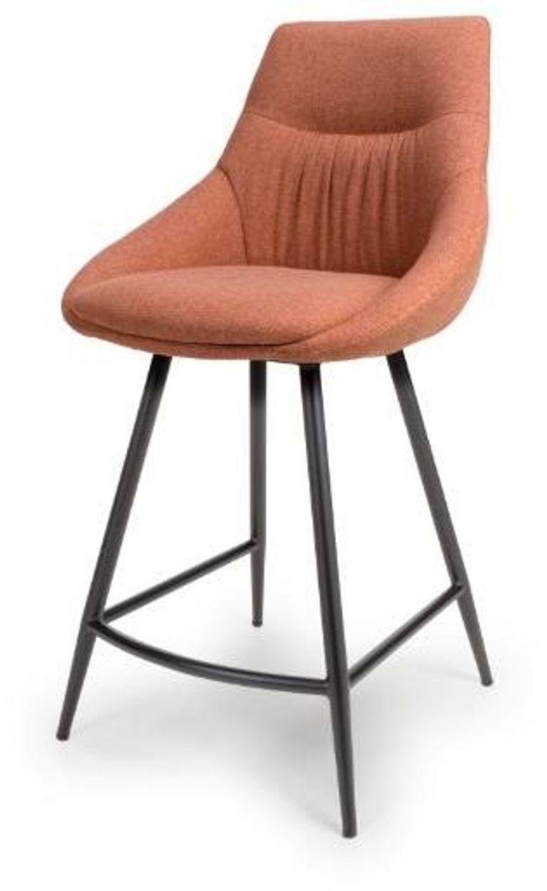 Boden Counter Chair - Set of 2 - Brick Red Fabric