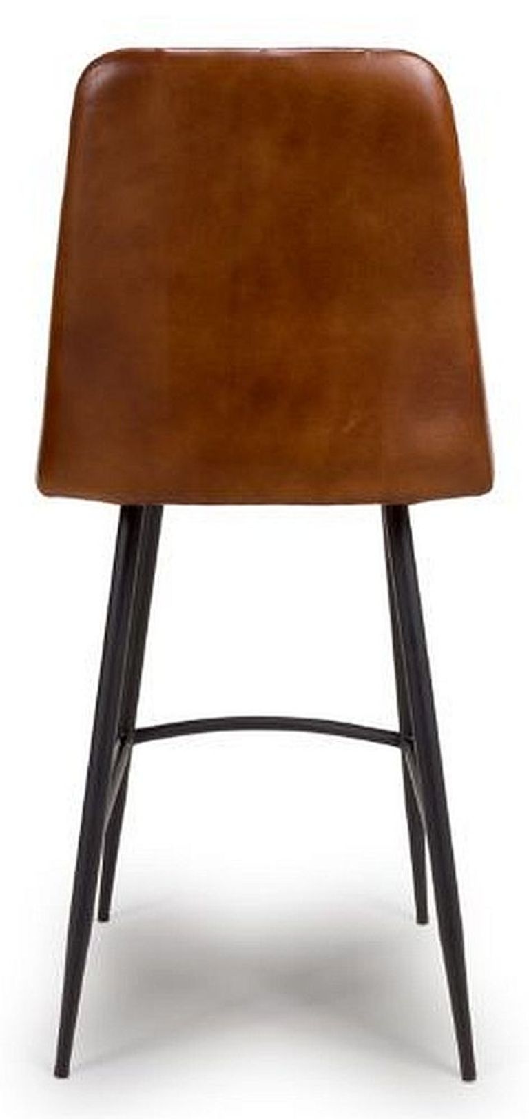 Bradley Barstool - Set of 2 - Tan Real Leather - with Back