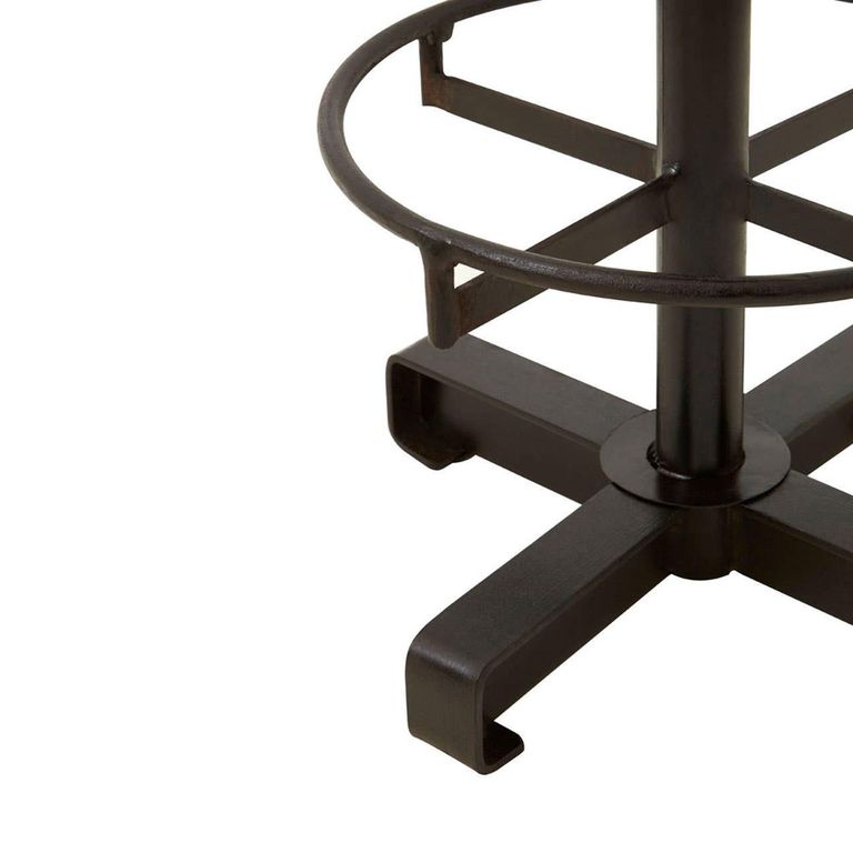 Buffalo Barstool - Set of 2 - Round - Light Brown - Leather