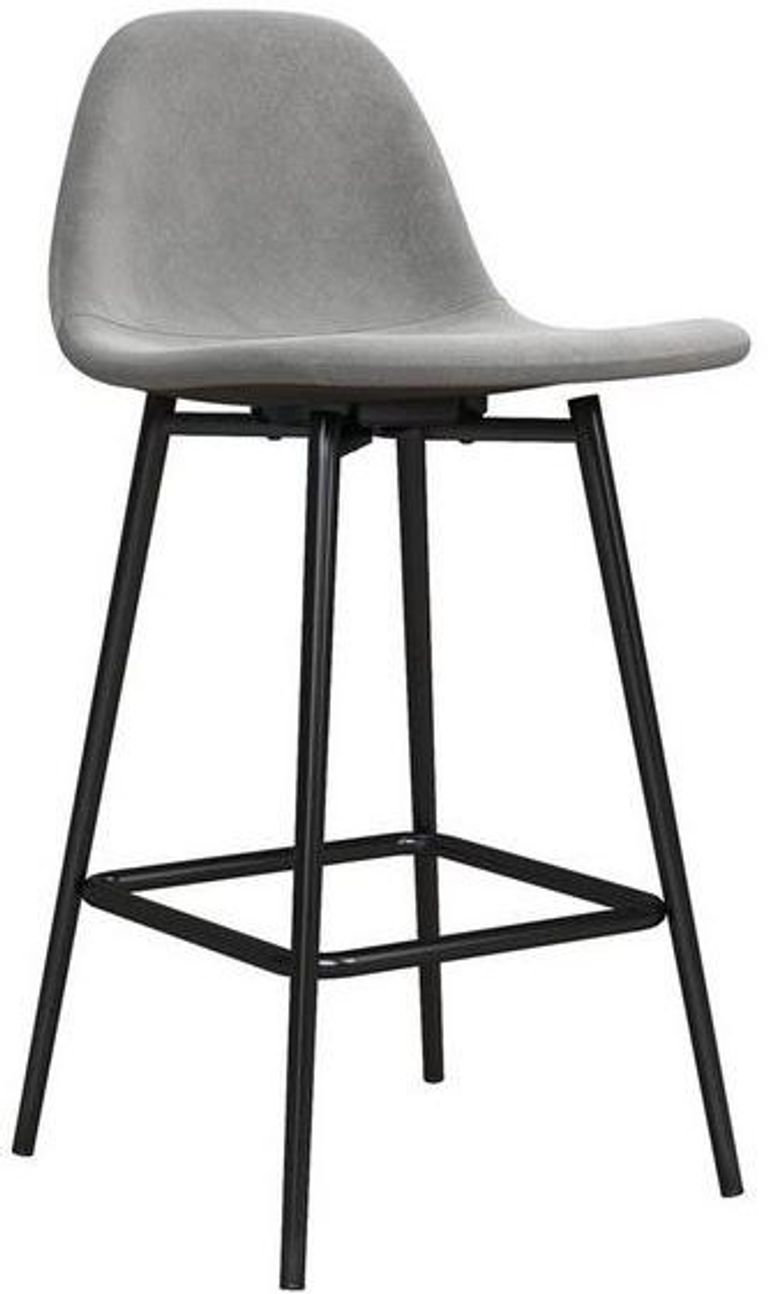 2 x Cabell Grey Velvet Barstool - S025412UK