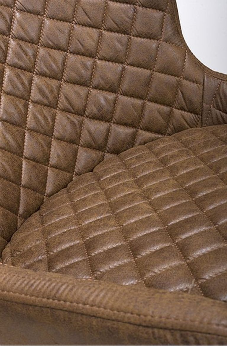 Charlie Barstool with Back - Set of 2 - Brown Faux Leather