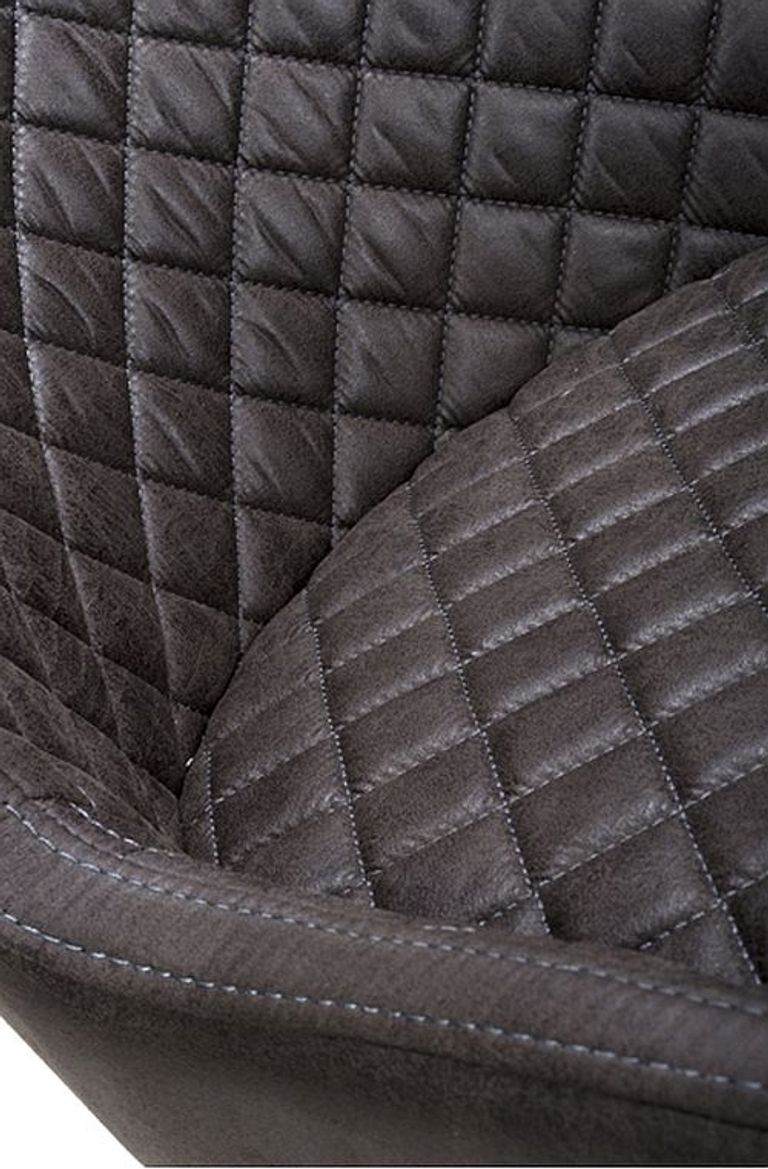 Charlie Barstool with Back - Set of 2 - Grey Faux Leather