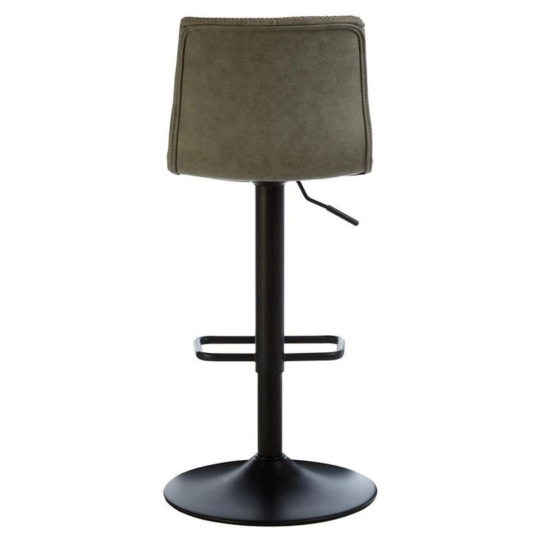 Dalston Barstool - Set of 2 - Ash Faux Leather with High Back