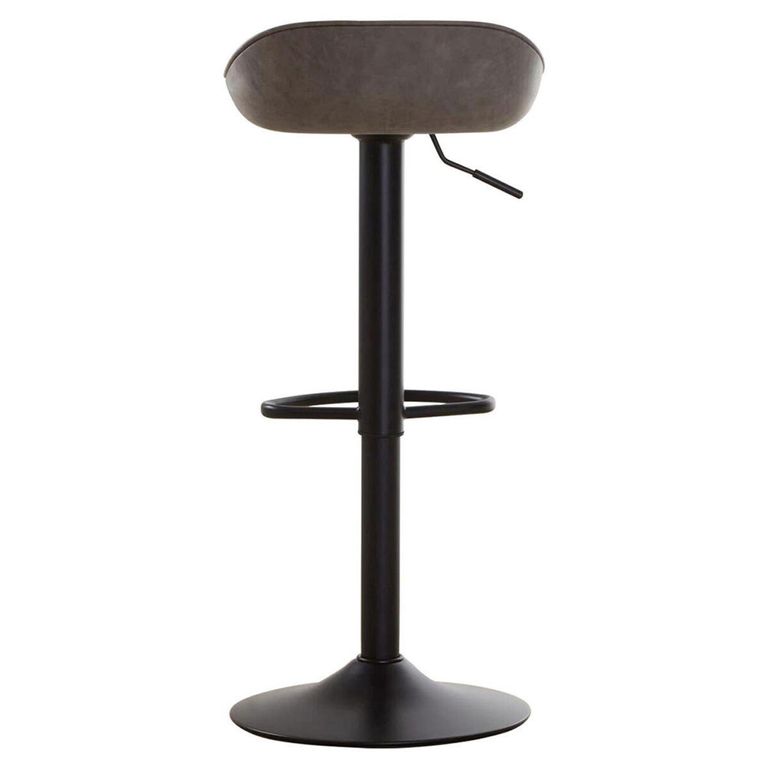 Dalston Barstool - Set of 2 - Ash Faux Leather with Low Back
