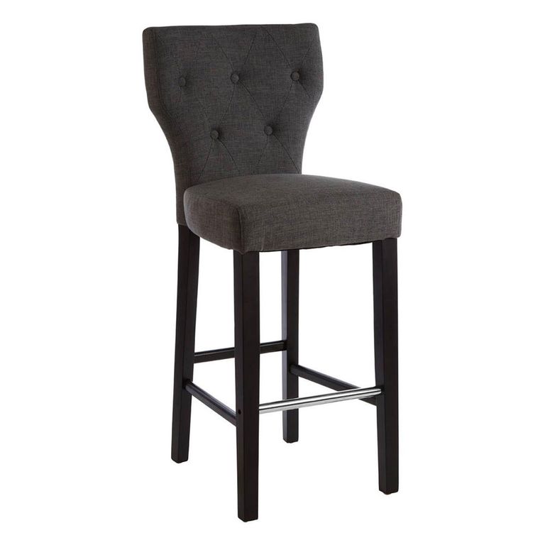 Decatour Barstool - Set of 2 - Grey Fabric
