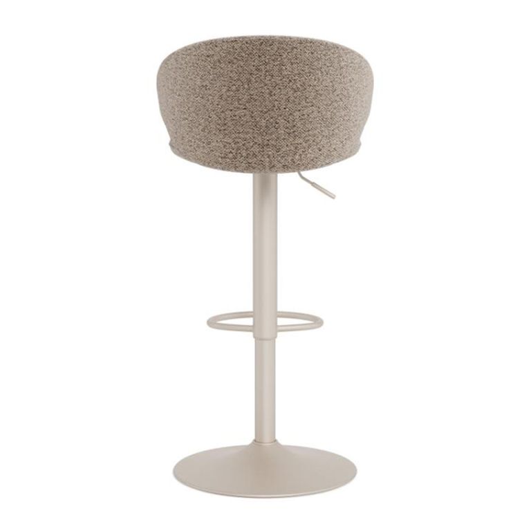 Ella Barstool - Set of 2 - Beige Boucle Fabric - with Back