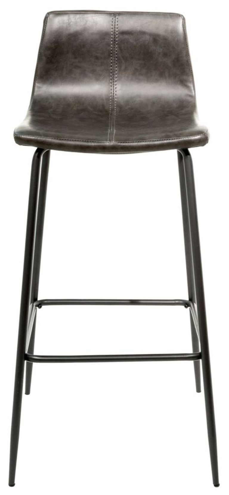2 x Erlangen Grey Vintage Leather Barstool