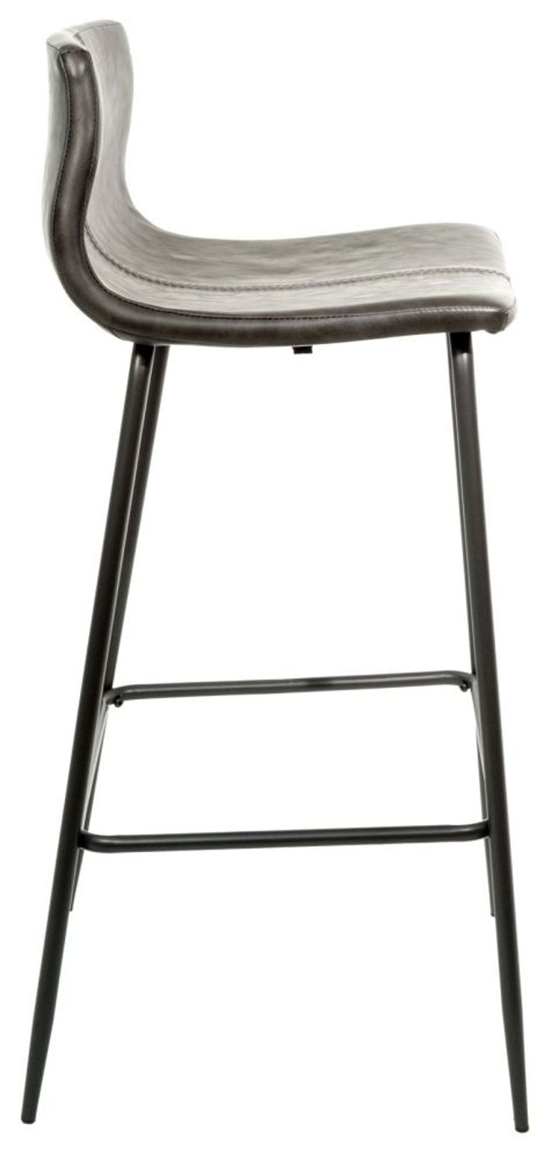 2 x Erlangen Grey Vintage Leather Barstool