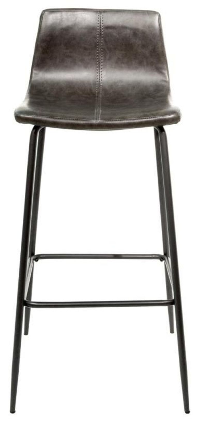 2 x Erlangen Grey Vintage Leather Barstool
