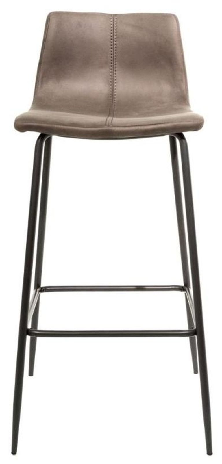 2 x Erlangen Mussel Grey Fabric Barstool