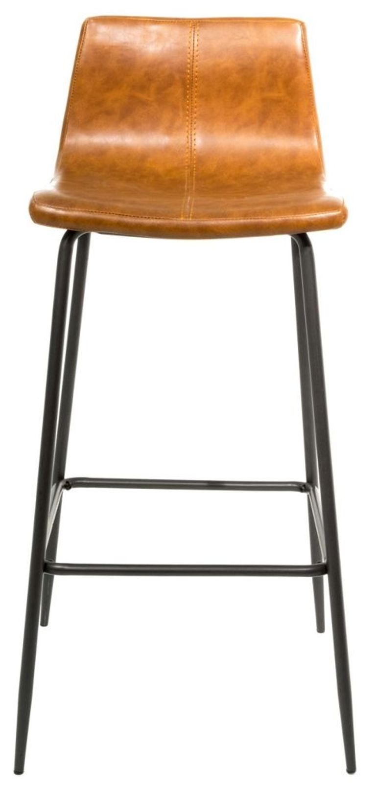 2 x Erlangen Tan Vintage Leather Barstool
