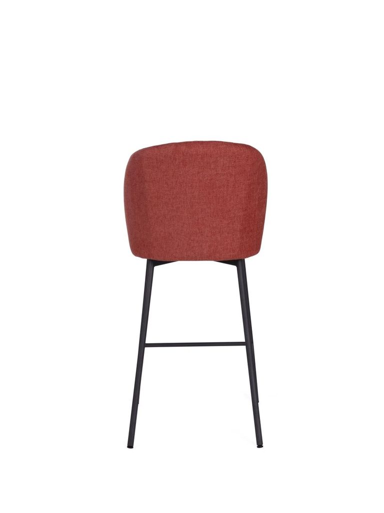 2 x Falun Red Fabric Counter Stool