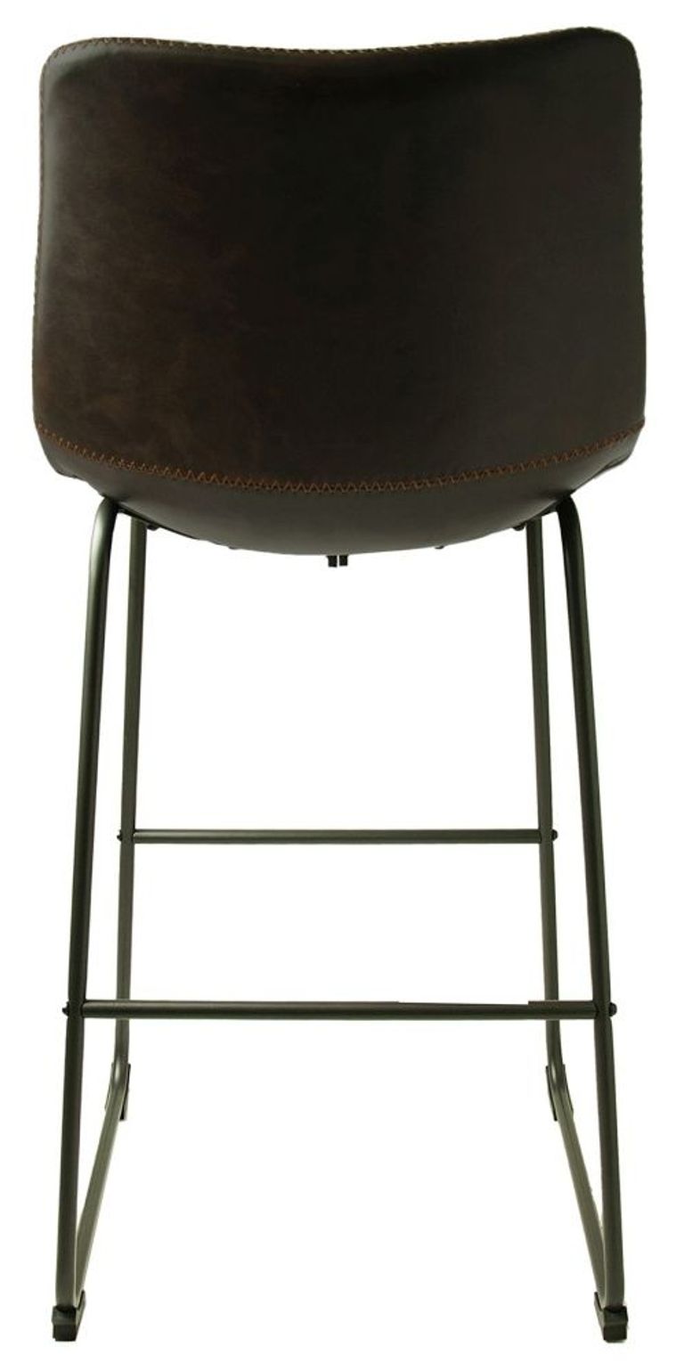 2 x Fremont Chestnut Vintage Leather Barstool