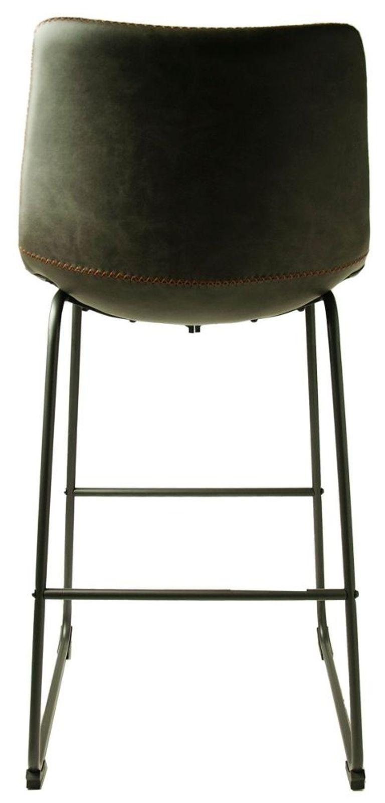 2 x Fremont Grey Vintage Leather Barstool