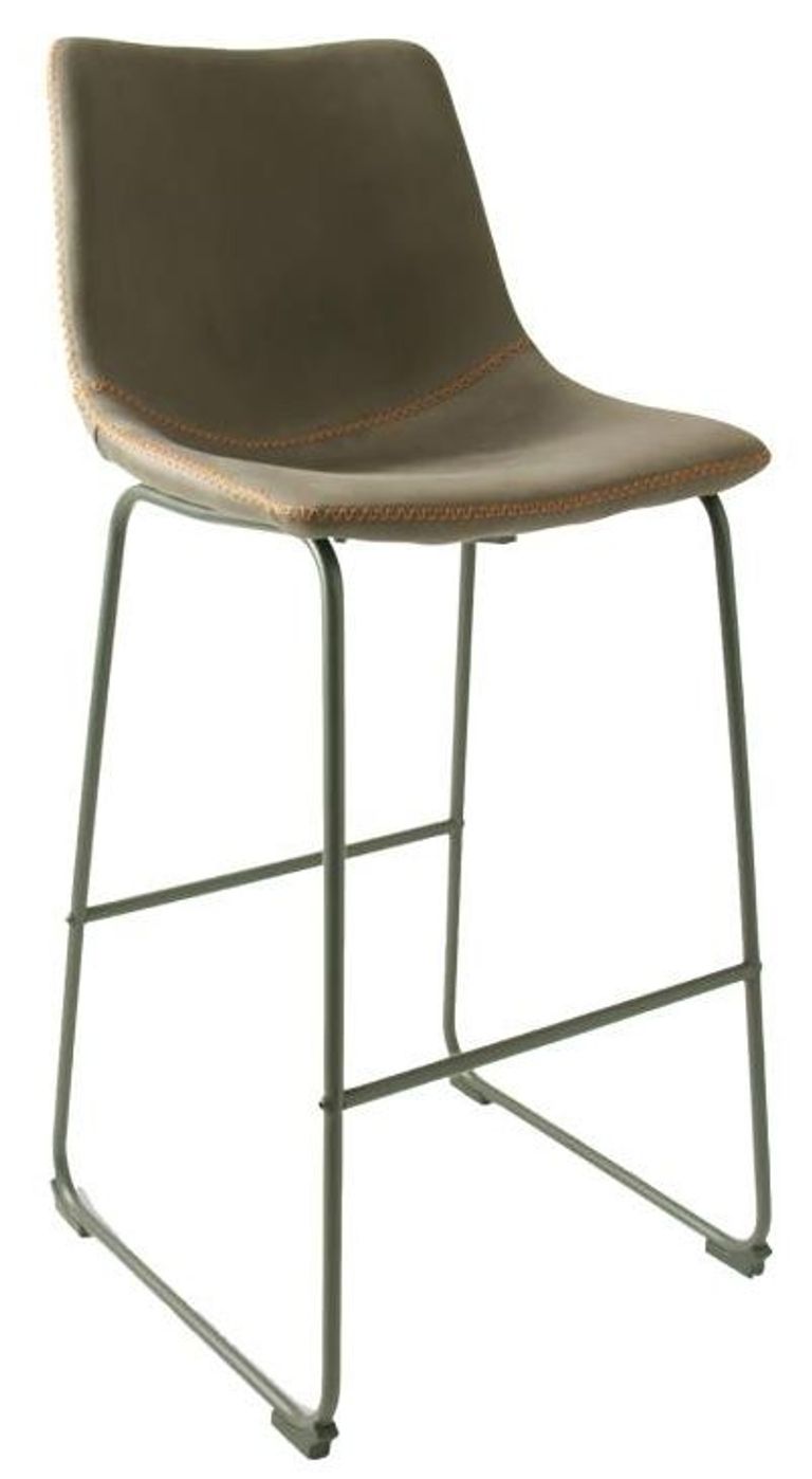 2 x Fremont Mussel Grey Fabric Barstool