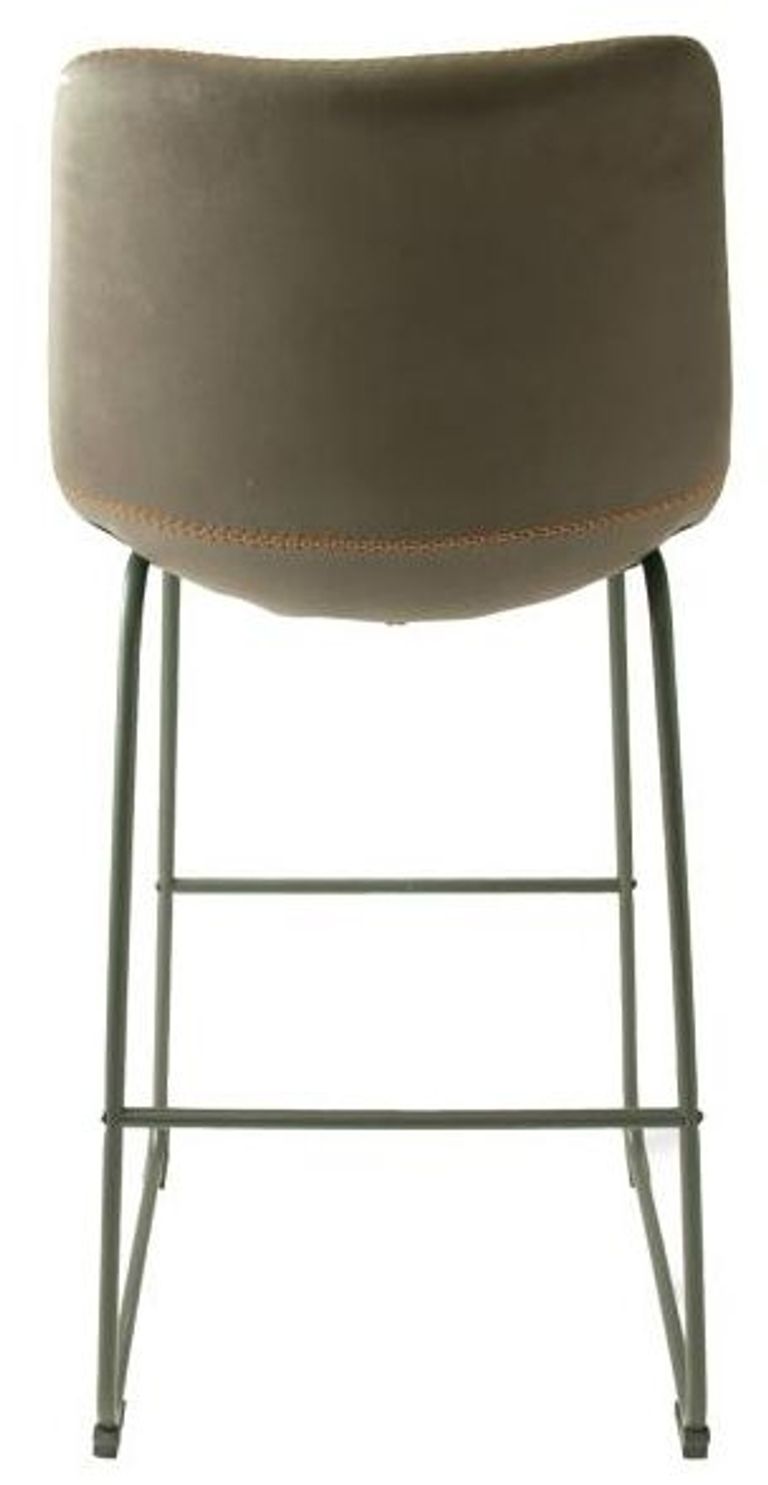 2 x Fremont Mussel Grey Fabric Barstool
