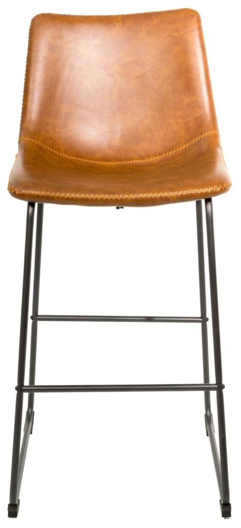 2 x Fremont Tan Vintage Leather Barstool